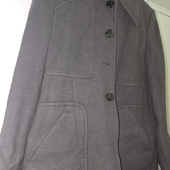 Tahari Dark Gray Trench Coat - Picture 7 of 16